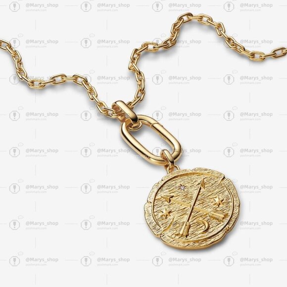Pandora Crossing Arrows Oversized Medallion Charm|Pendant - Picture 2 of 5